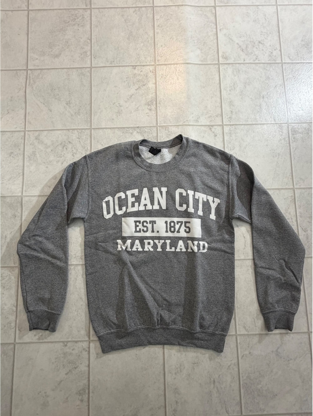 Ocean City Maryland Gray Crewneck Sweatshirt